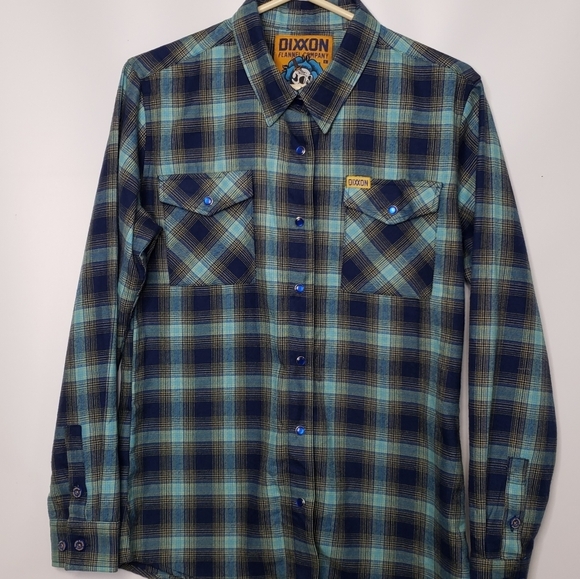 DIXXON The Pende Jo Blue Green Yellow Plaid Shirt Pearl Snap Close Women… - Picture 10 of 16